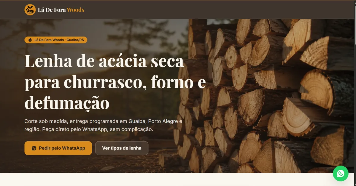 Prévia do projeto Lá De Fora Woods
